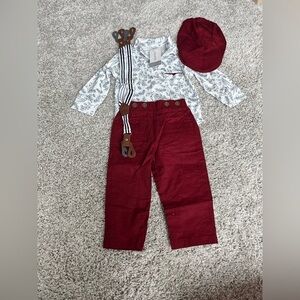 NWT Stylish Kids Matching Set with Burgundy Accents